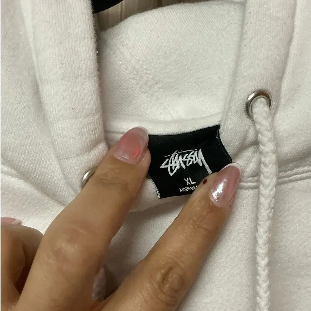 Stüssy Men’s Cosmos Hoodie White Size XL - Picture 4 of 5